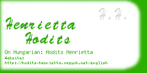 henrietta hodits business card